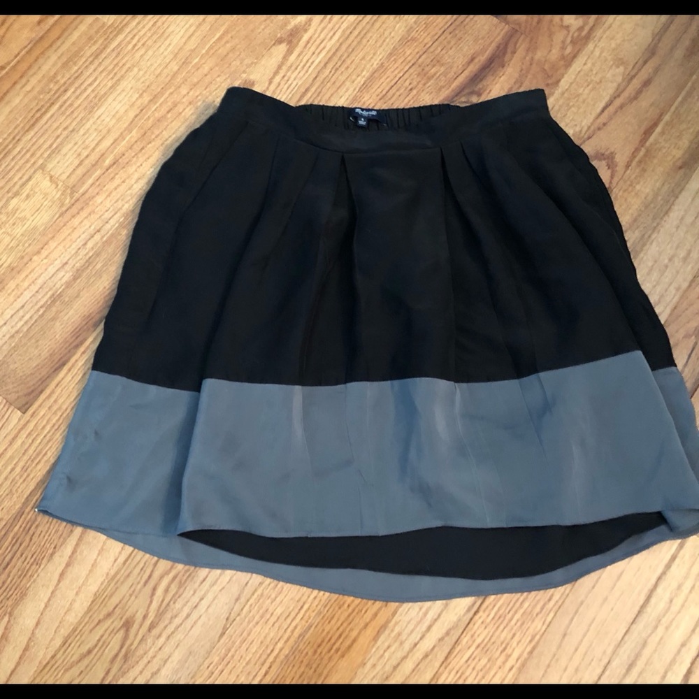 Madewell black/gray lined skirt, Small